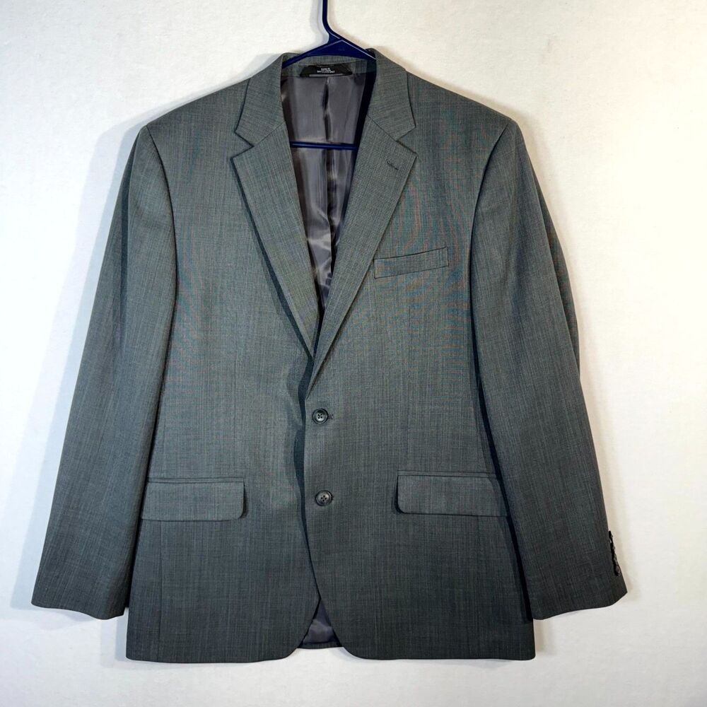Haggar Men's Gray Travel Performance Blazer Tailored Fit Size 42R